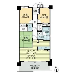 ライオンズマンション三好ヶ丘【7階】の間取り