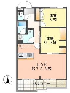 シャルードS【2D号室】の間取り