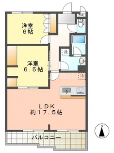シャルードS【2C号室】の間取り