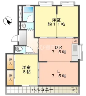 ハイツ一番館【307号室】の間取り