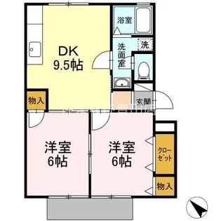 ティンバーヒル明峰【1階】の間取り