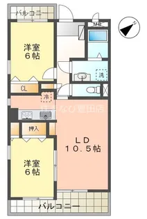 クレール2【2階】の間取り