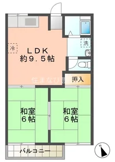 ハイツ東新C【202号室】の間取り