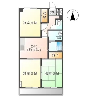 サンシティシバタⅡ【302号室】の間取り