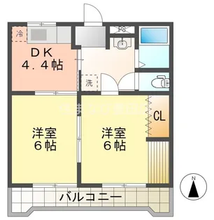 パークライフ下市場【305号室】の間取り
