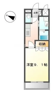 ピースタウンⅡ【105号室】の間取り