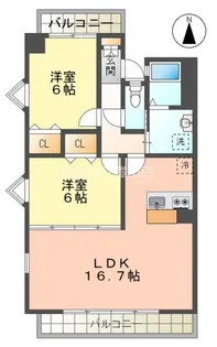 カーサエレベートⅡ【701号室】の間取り