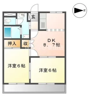 メルロウズプレイスA棟【101号室】の間取り