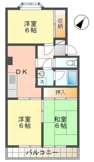 マンションマルカネ【202号室】の間取り