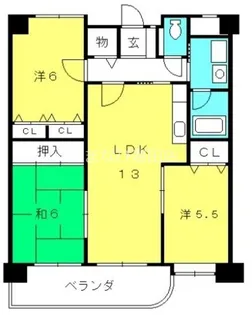 シャロン山之手【206号室】の間取り