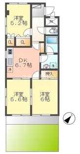 グローリアス高松東郷【102号室】の間取り