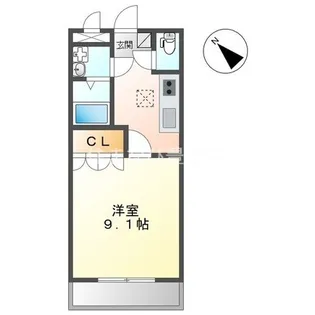 クレストールハイツ【1階】の間取り