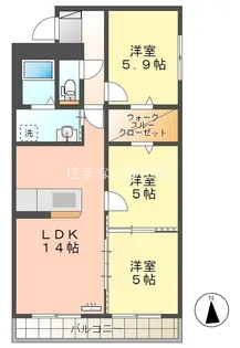 confort franc【3階】の間取り