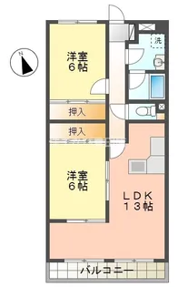 K’Sマンション桝塚【203号室】の間取り