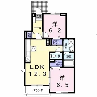 ハーベスト ヒルズ【1階】の間取り