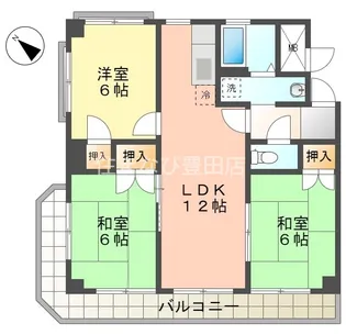 酒木ハイツ【201号室】の間取り