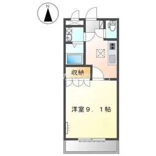 ルミエール大坪【110号室】の間取り