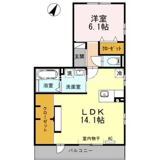 ルピナス宇野【2階】の間取り