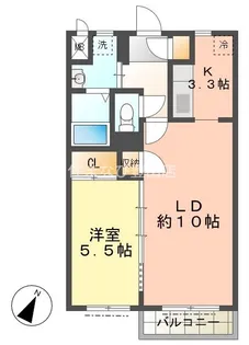コーポラス丸山公園【2階】の間取り