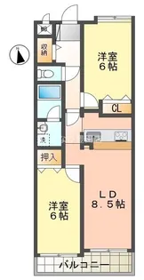 フローラ小坂【4階】の間取り