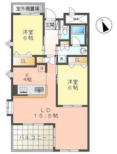 ボヌール【3階】の間取り