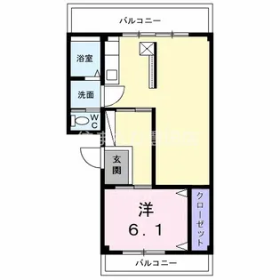 加納コーポ【203号室】の間取り