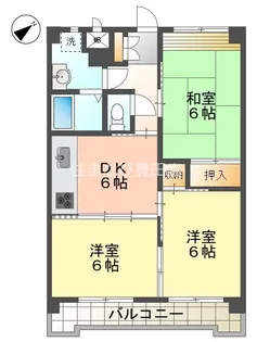 ゼフィール大清水【302号室】の間取り