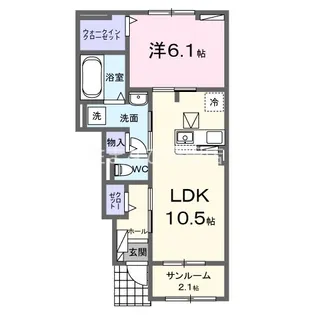 シエル聖心【1階】の間取り