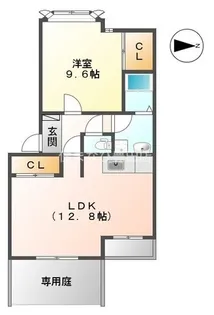 クローバーヒル【1階】の間取り
