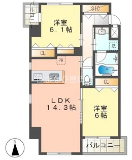 かいか【301号室】の間取り