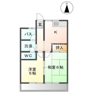 コーポ石川Ⅱ【2階】の間取り