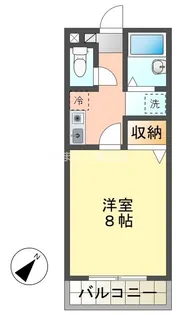 セレニール和合【2B号室】の間取り