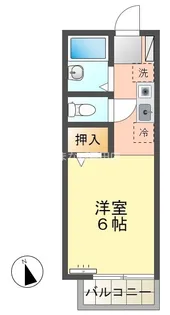 プレジール朝日【103号室】の間取り