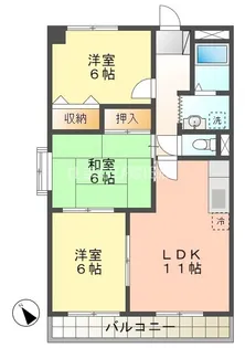イーストロイヤルサイトウ【705号室】の間取り