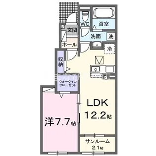 ココヴェール【1階】の間取り