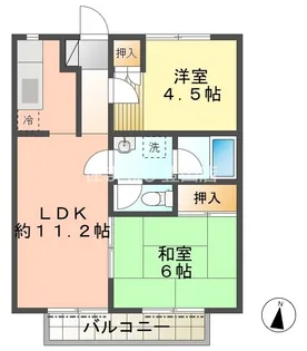 ハイツウィング【2号室】の間取り