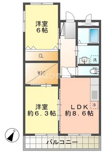 アートヒルズ黒笹【1D号室】の間取り