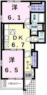 アンジェロ クストーデ A【1階】の間取り