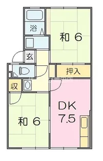 2DKの間取り画像