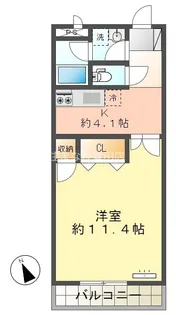 浄水STマンション【3階】の間取り