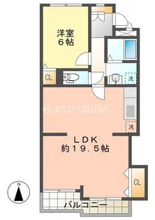 マリンハイツ【3B号室】の間取り