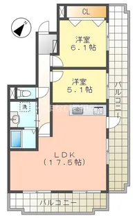 豊田神田町コーポラス【704号室】の間取り