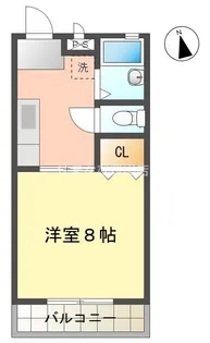 ウエストシティ‘90【206号室】の間取り