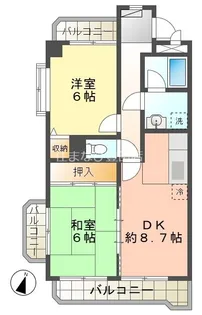 2DKの間取り画像