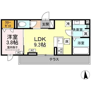 GRAND D-ROOM豊田久保【1階】の間取り