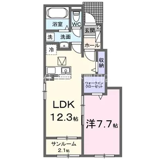 サンライズ市木【1階】の間取り