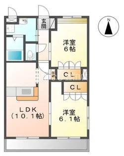 グレイスヒル【2階】の間取り