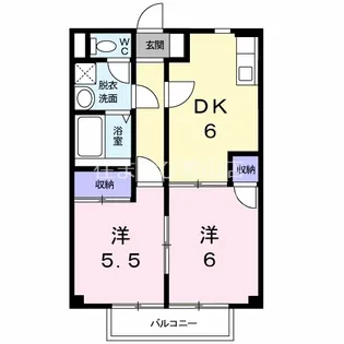 グリーンヒルTOYOTA【2階】の間取り