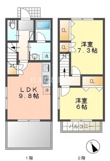 ジュエル浄水【2階】の間取り