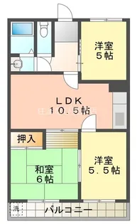 第二日高ハイツ【105号室】の間取り